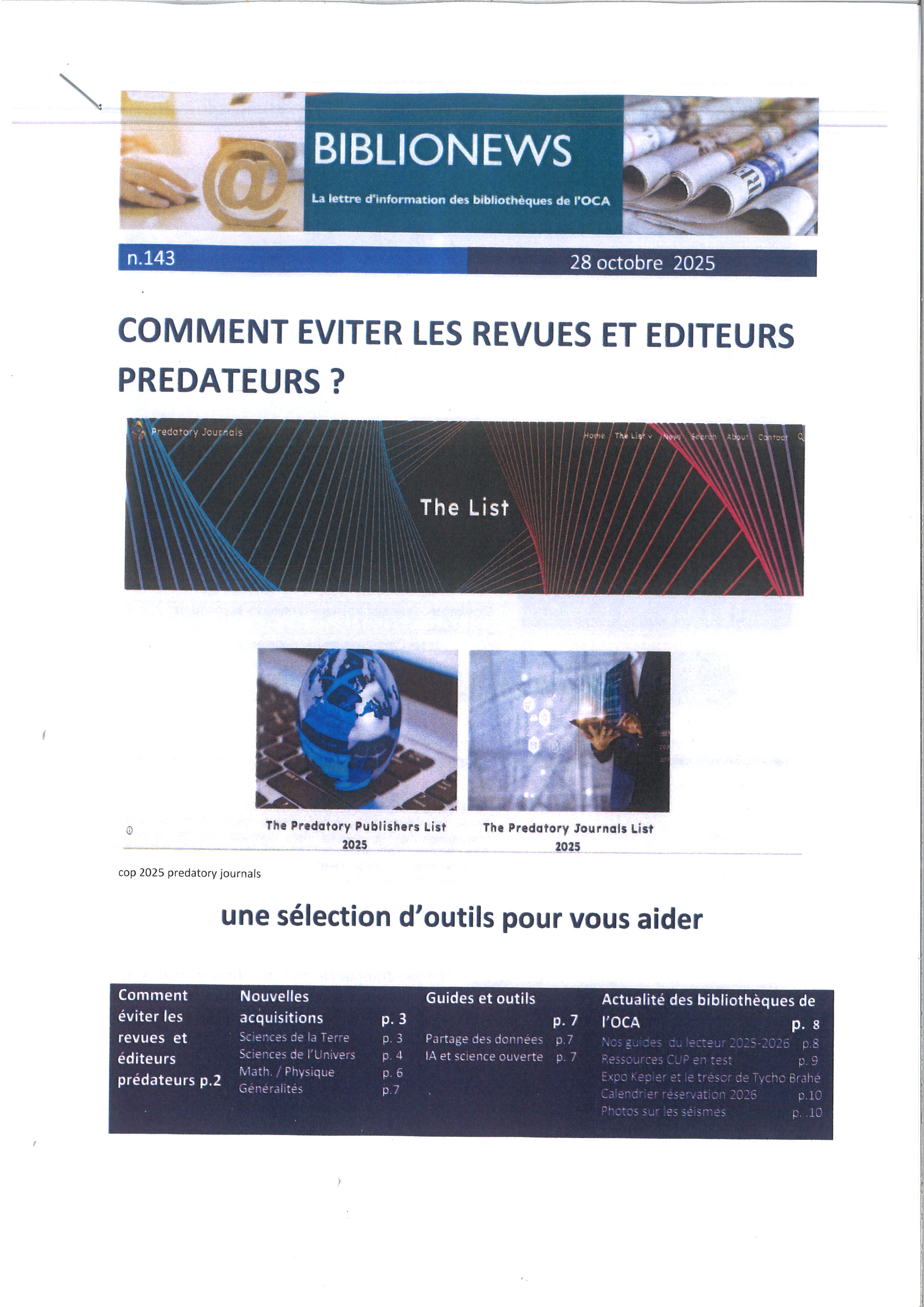 BIBLIONEWS143 2025 FR