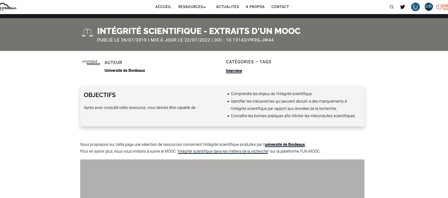 PUBLIER2023 52 MOOC INTEGRITE SCIENTIFIQUE