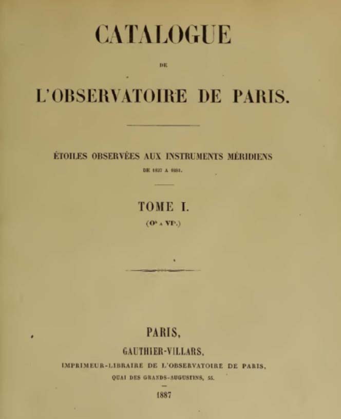 Catologue ObsParis